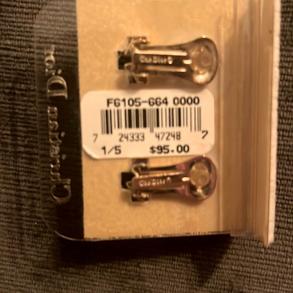 COPY - COPY - Christian Dior Rhinestone Crisscrossed Clip on Earrings! - Picture 2 of 2